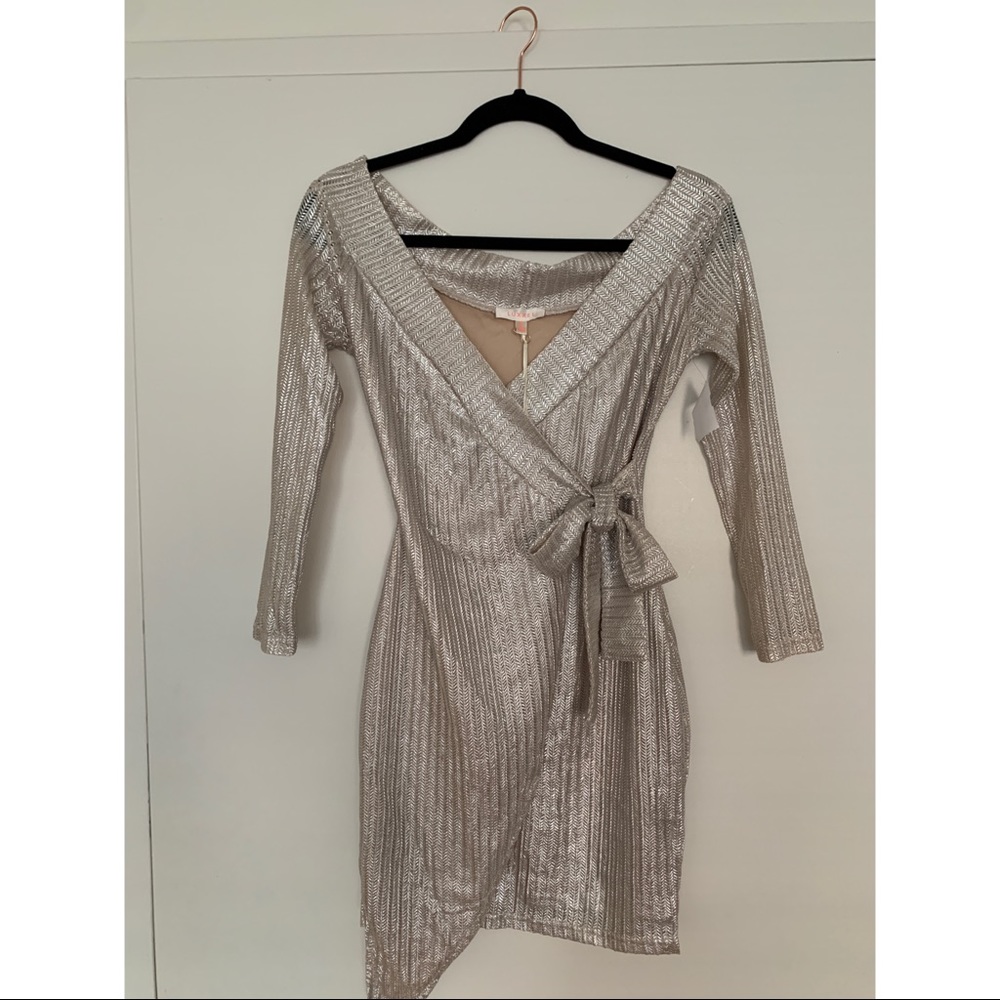 Asymmetric wrap dress